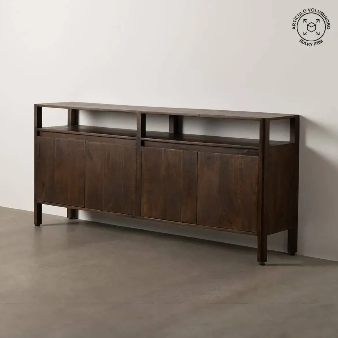 Aparador de4 puertas en Madera de Mango Oscura 612859