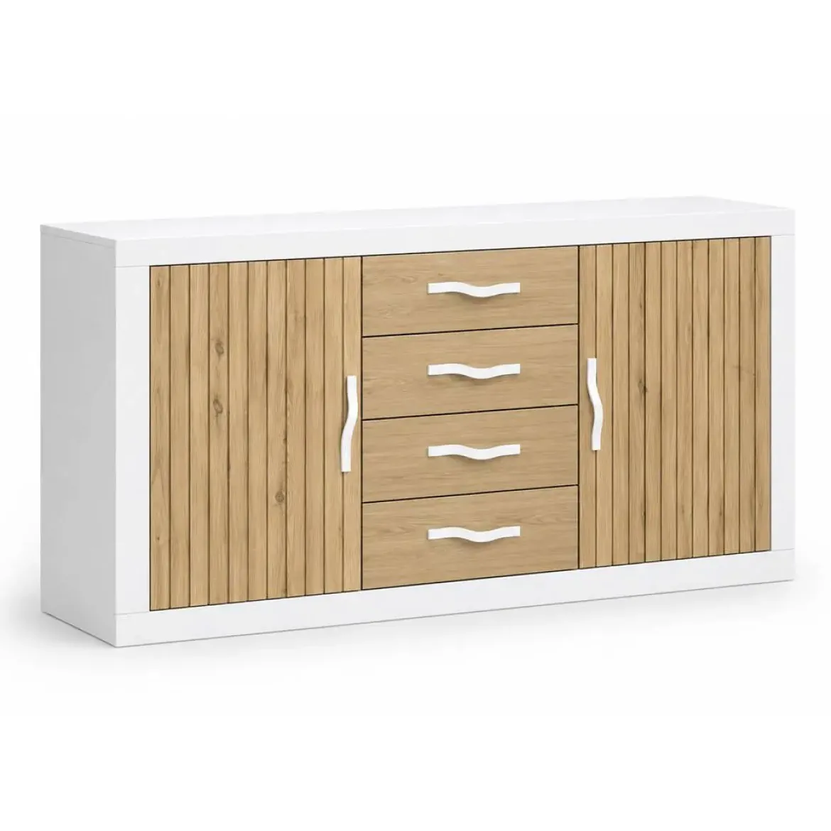 Aparador de 2 Puertas y 4 Cajones Melaminizado MOON EVO