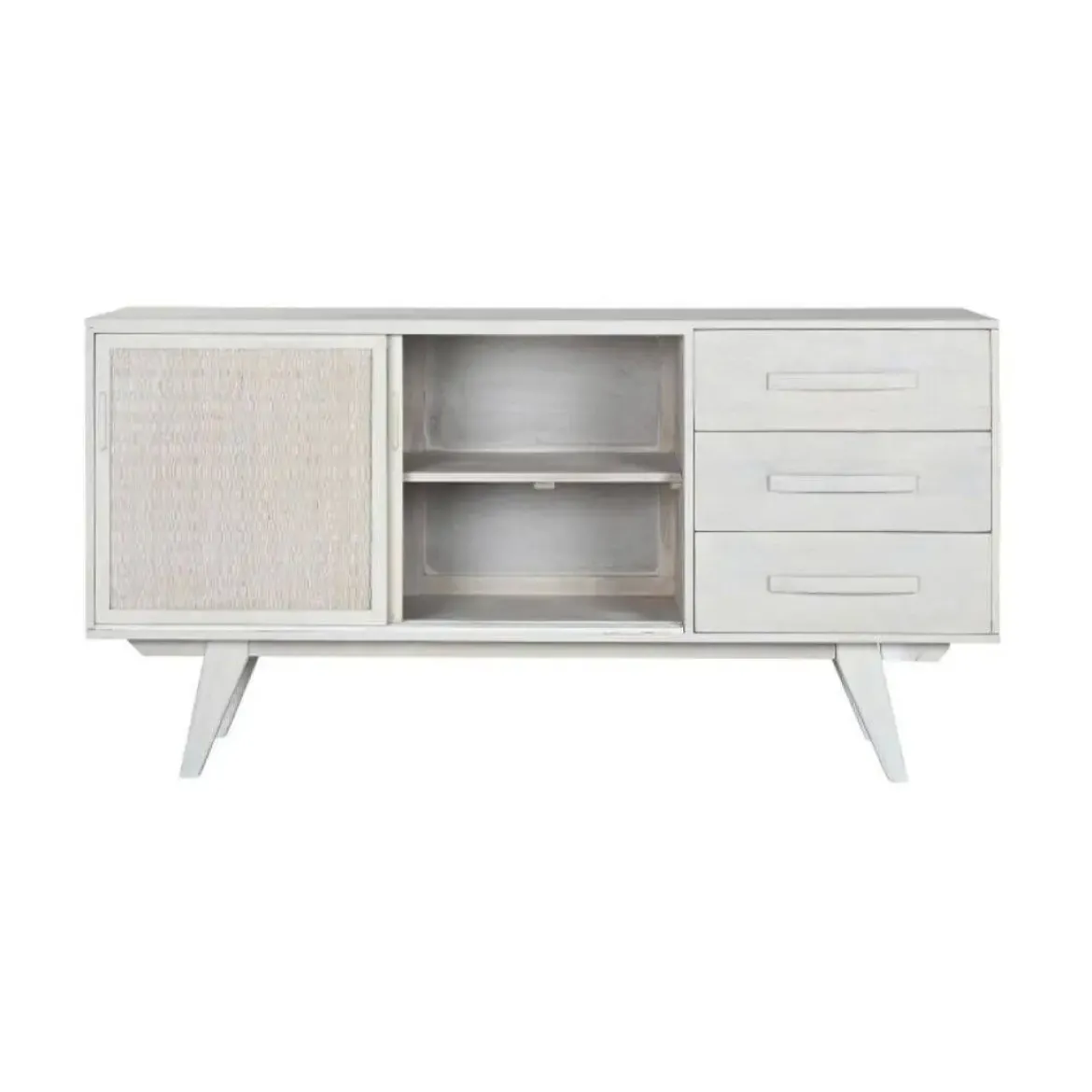 Aparador de 2 Puertas y 3 Cajones Color Blanco Roto MB-215068