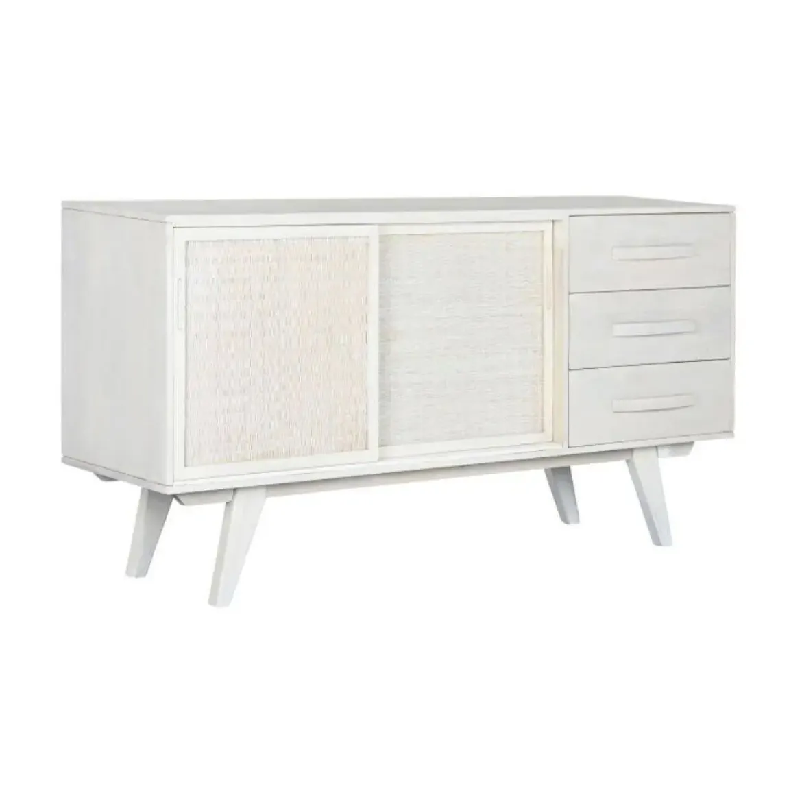 Aparador de 2 Puertas y 3 Cajones Color Blanco Roto MB-215068
