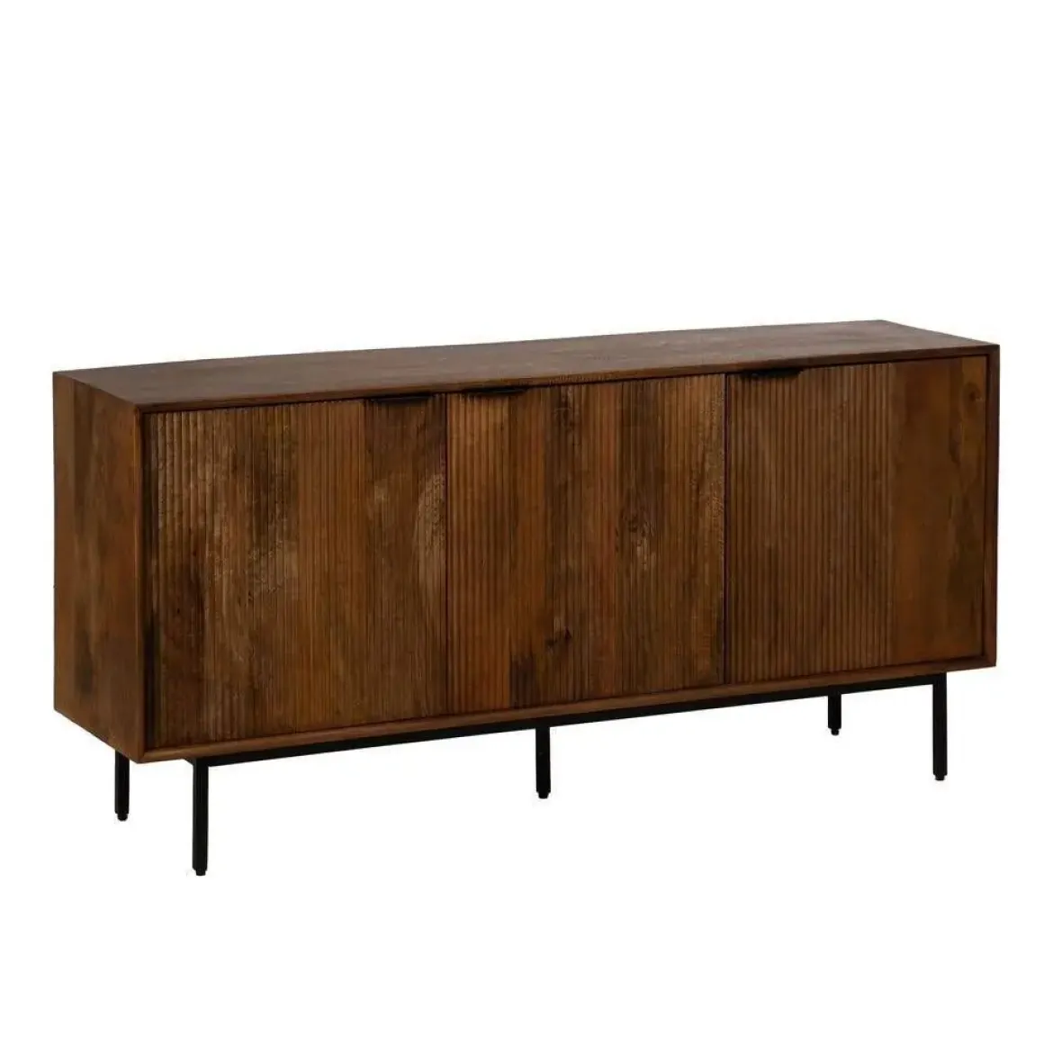 Aparador de Salón de Madera de Mango y Patas de Metal 612721