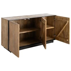 Aparador de Salón en Madera de Mango Natural 3 Puertas 615821