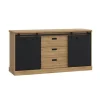 Aparador de Salón en Roble Waterford y Negro KASZIMIRO KZMK231-M328