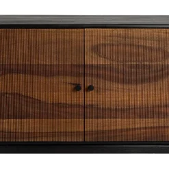 Aparador de Salón Madera Mango y Sheesham Marrón y Negro 612966