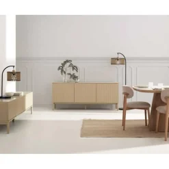 Aparador de Salón 3 Puertas en MDF Beige Arena GABAR 11520