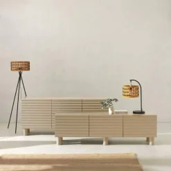 Aparador de Salón 2 Puertas y 2 Cajones en MDF Beige GABAR 11524
