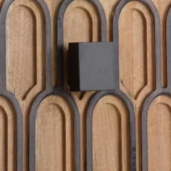 Aparador en madera de mango bicolor (natural y negro) de estilo clásico GABAR 10691