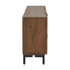 Aparador en madera de mango bicolor (natural y negro) de estilo clásico GABAR 10691