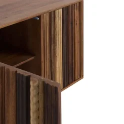Aparador en madera maciza con 3 puertas en tonos naturales GABAR 10842