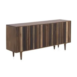Aparador en madera maciza con 3 puertas en tonos naturales GABAR 10842