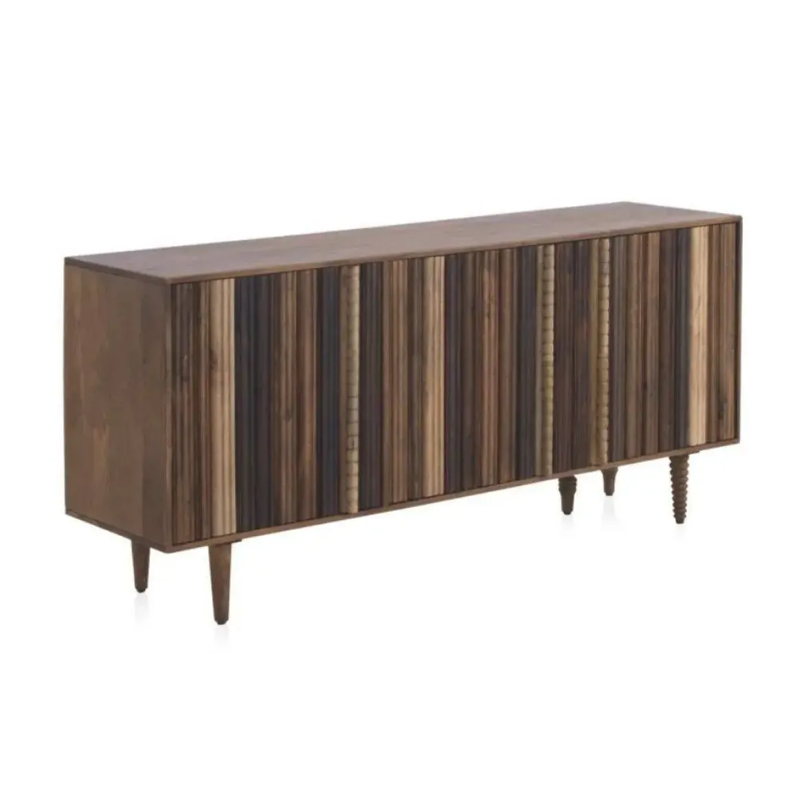 Aparador en madera maciza con 3 puertas en tonos naturales GABAR 10842