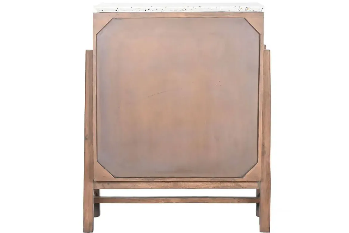 Aparador Estructura de Madera Acacia con Terrazo 80 cm MB-219025