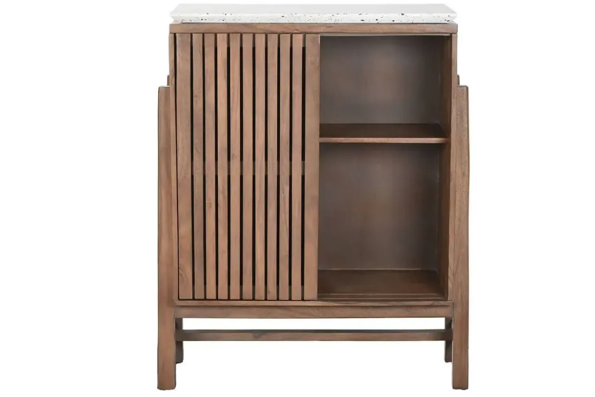 Aparador Estructura de Madera Acacia con Terrazo 80 cm MB-219025