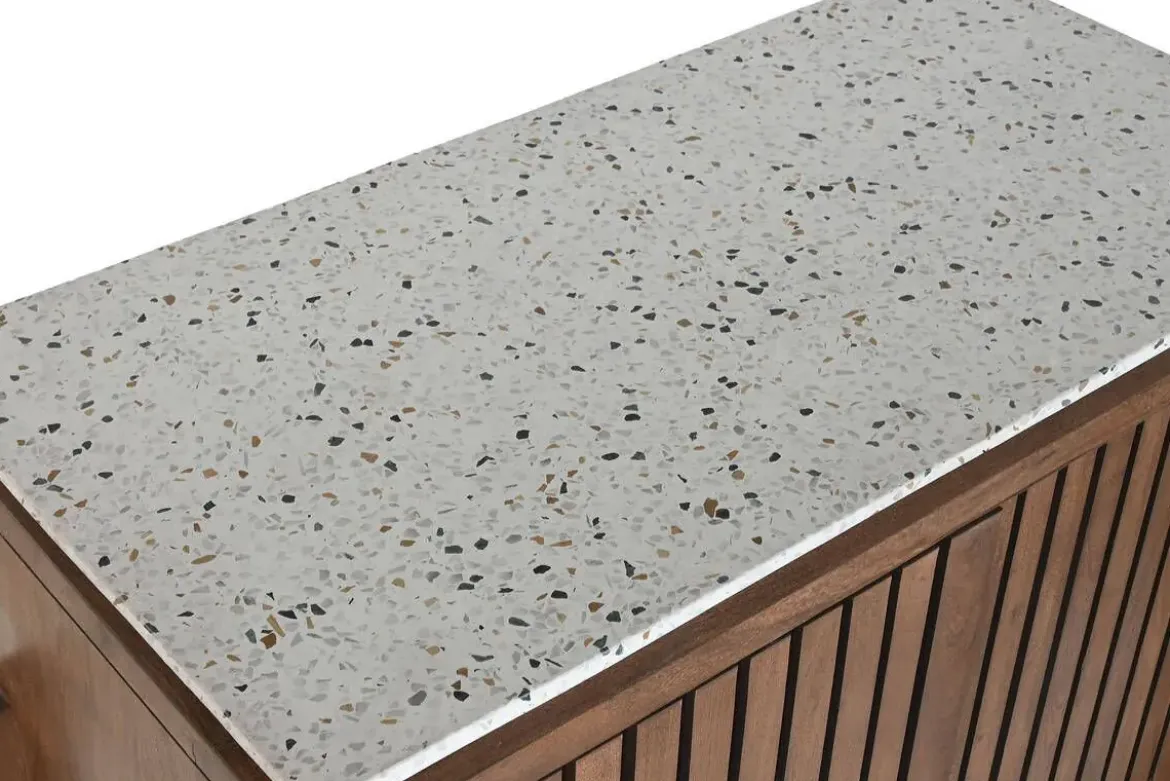 Aparador Estructura de Madera Acacia con Terrazo 80 cm MB-219025