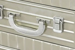 Aparador Industrial de Metal y MDF Color Plateado MB-210122