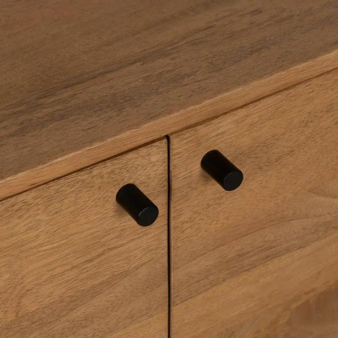Aparador Natural de Madera de Mango con Leja Interior 170 cm 612711