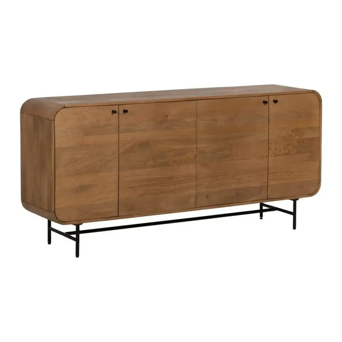 Aparador Natural de Madera de Mango con Leja Interior 170 cm 612711