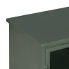 Aparador Verde Mental de Metal-Cristal 611362
