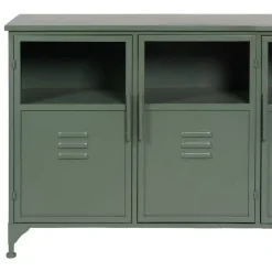 Aparador Verde Mental de Metal-Cristal 611362