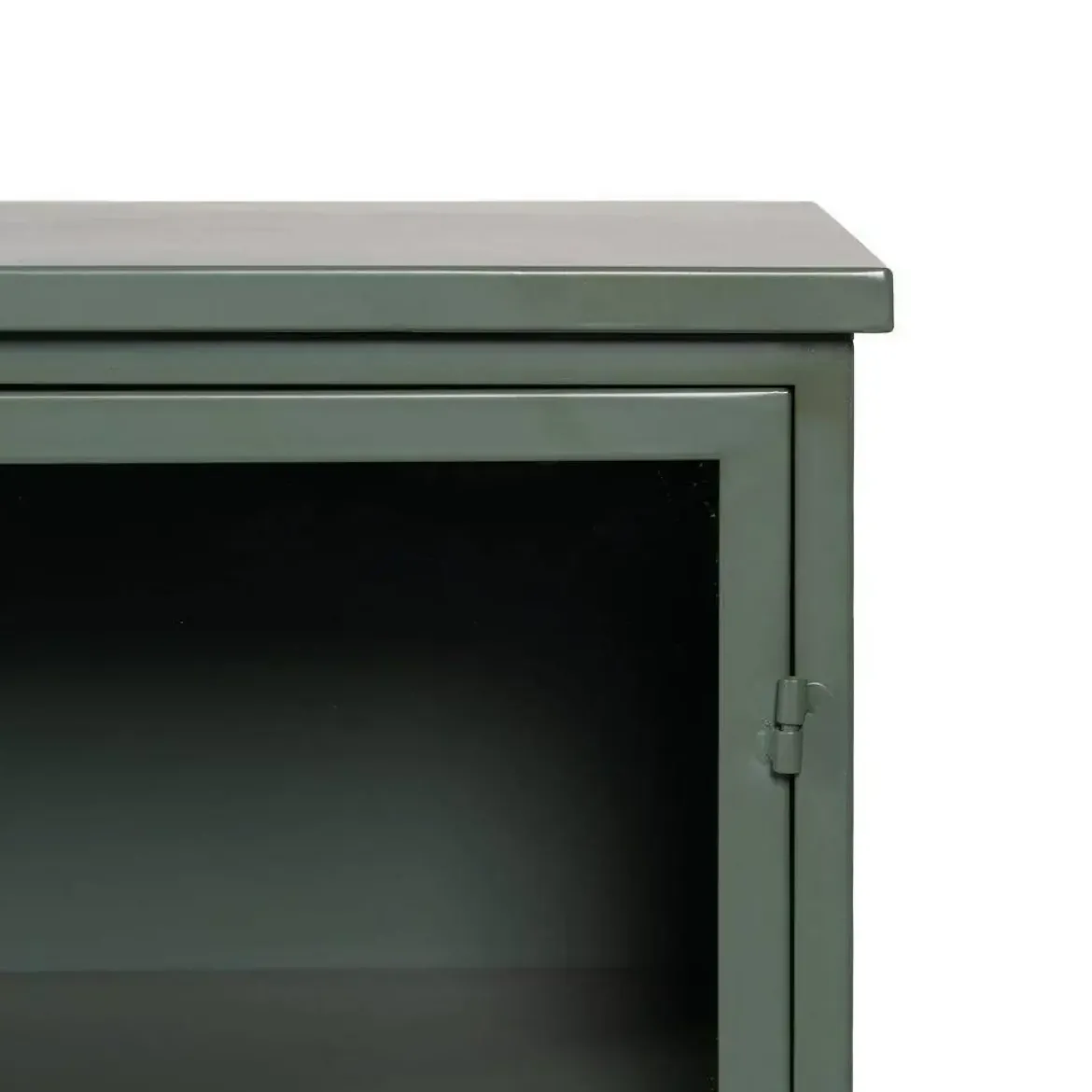 Aparador Verde Mental de Metal-Cristal 611362