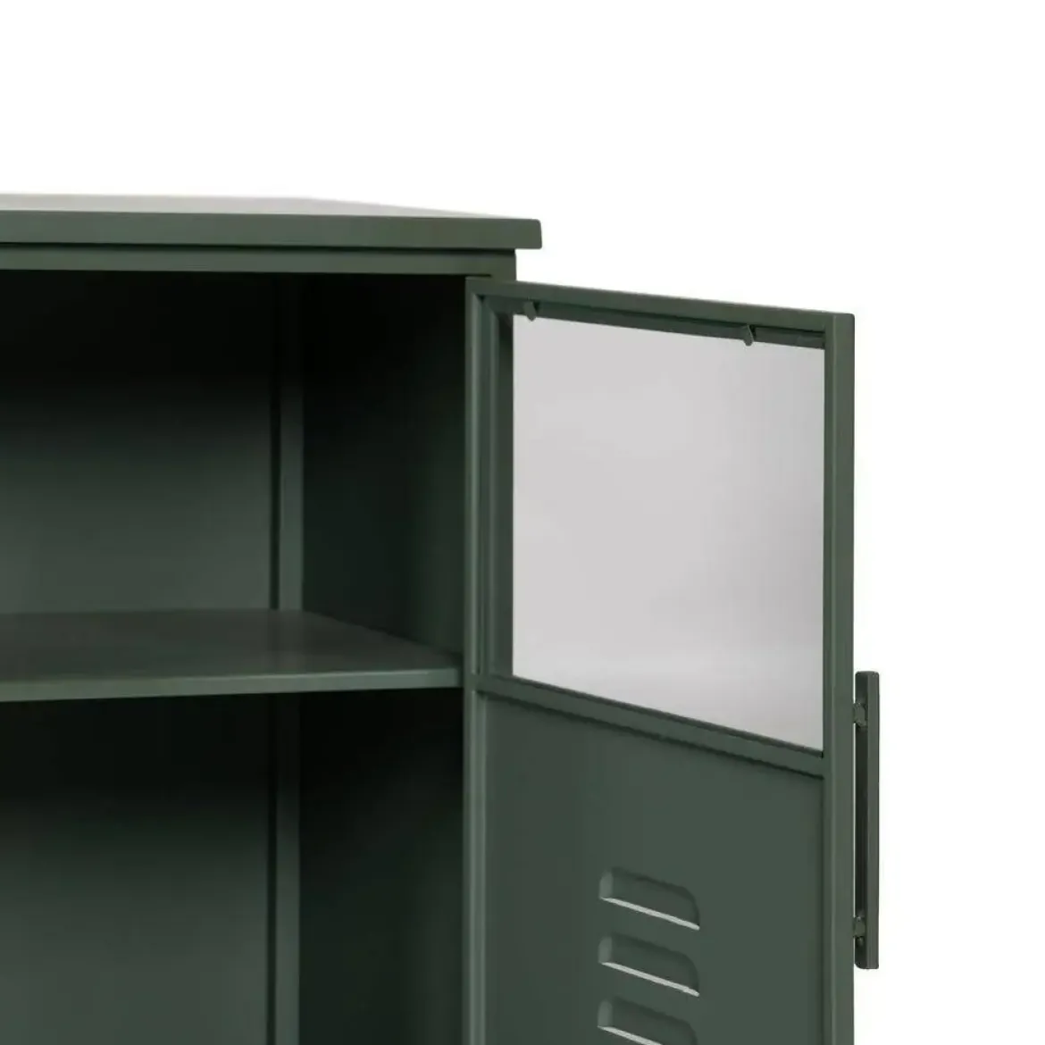 Aparador Verde Mental de Metal-Cristal 611362