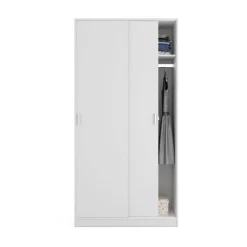 Armario Blanco de Dos Puertas Correderas MAX019O