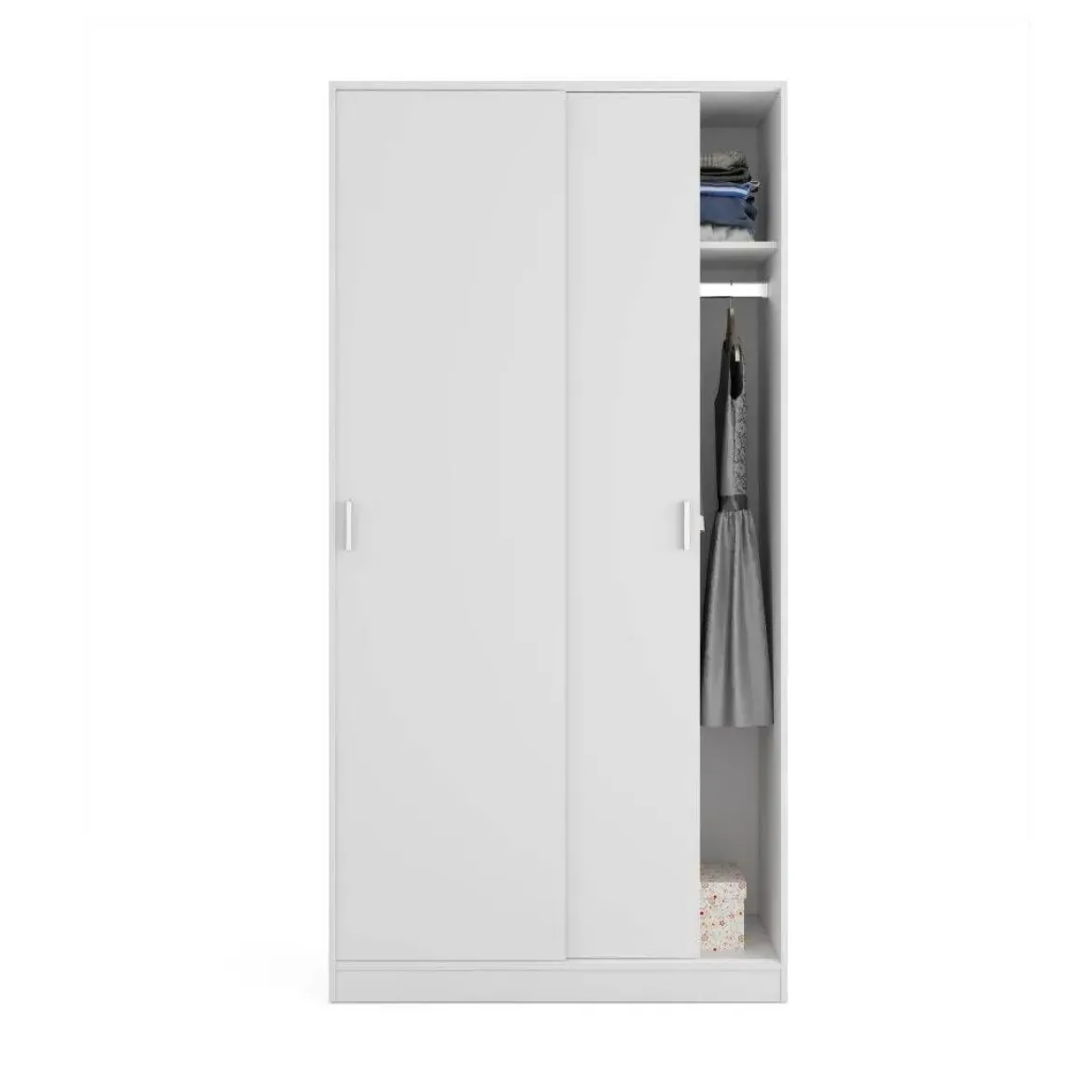 Armario Blanco de Dos Puertas Correderas MAX019O