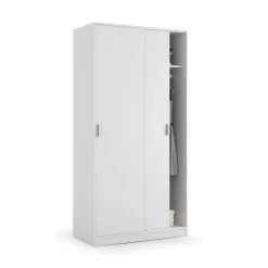 Armario Blanco de Dos Puertas Correderas MAX019O