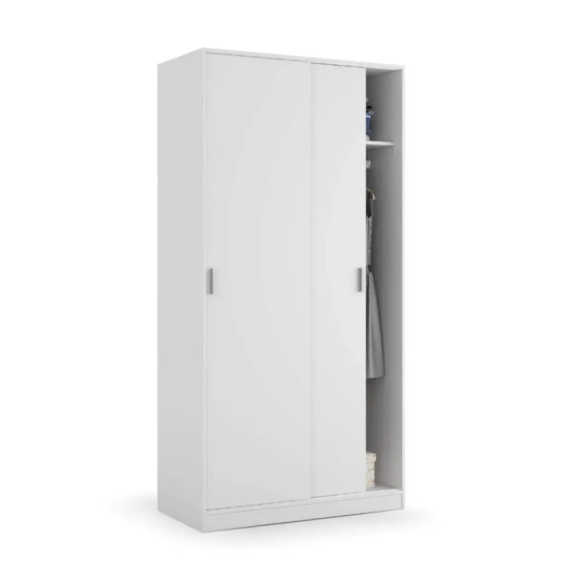 Armario Blanco de Dos Puertas Correderas MAX019O