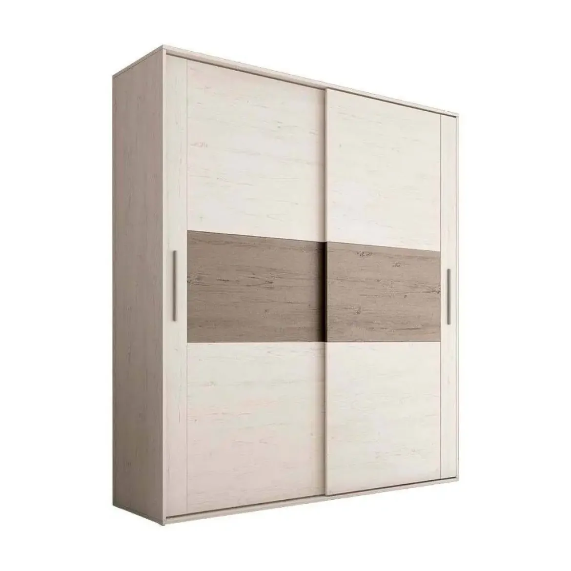 Armario con 2 Puertas Correderas Andersen Pino-Gris LUCENA