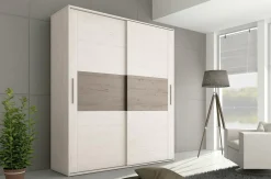 Armario con 2 Puertas Correderas Andersen Pino-Gris LUCENA