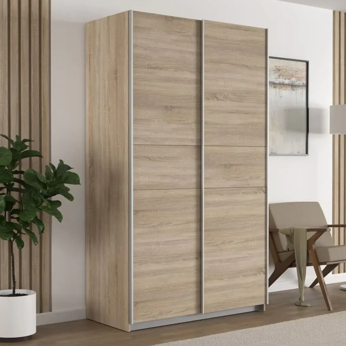 Armario con 2 Puertas Correderas en Melamina WNPS423E1-Q45