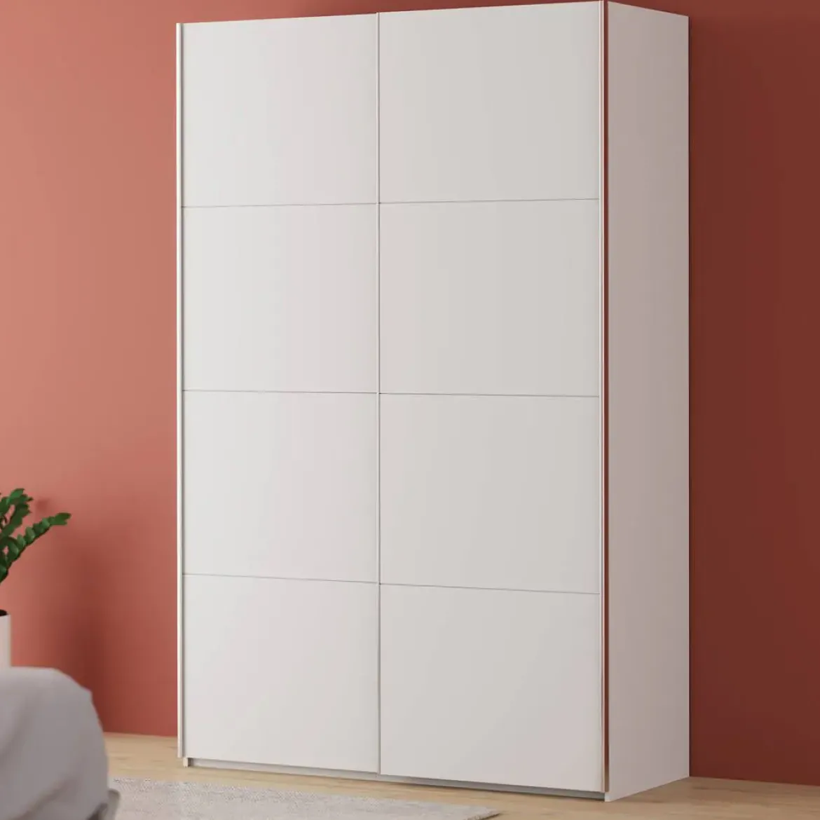 Armario de Dormitorio Blanco Mate 2 Puertas Correderas FTIS72461-120