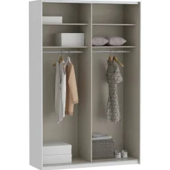 Armario de Dormitorio Blanco Mate 2 Puertas Correderas FTIS72461-120