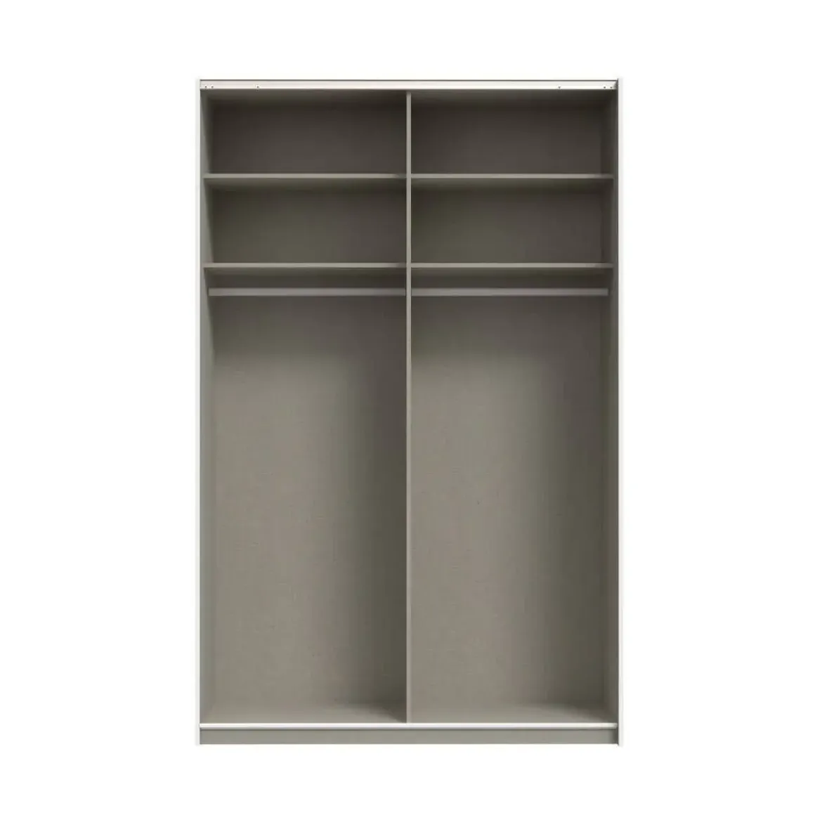 Armario de Dormitorio Blanco Mate 2 Puertas Correderas con Espejo FTIS72462-120