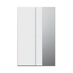 Armario de Dormitorio Blanco Mate 2 Puertas Correderas con Espejo FTIS72462-120