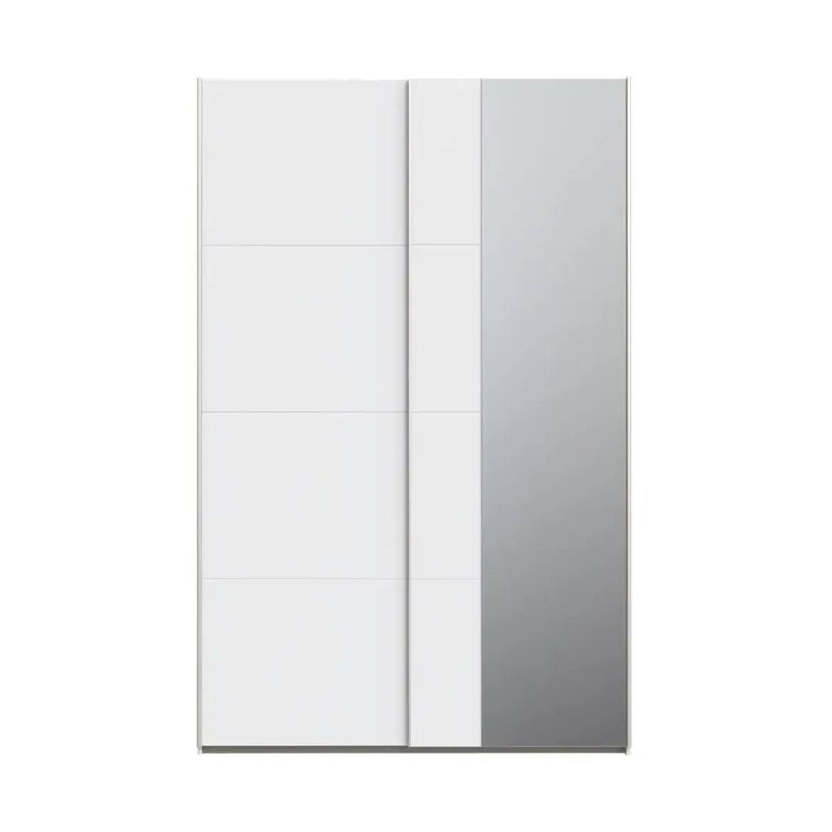 Armario de Dormitorio Blanco Mate 2 Puertas Correderas con Espejo FTIS72462-120