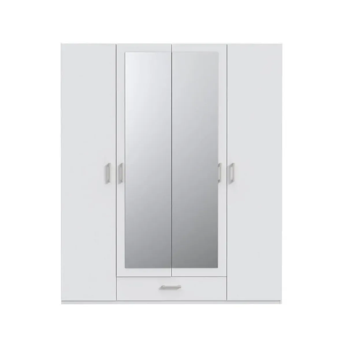 Armario de Dormitorio Blanco con Espejo y Cajón ECBS944-120