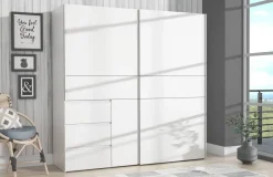 Armario de Dormitorio Blanco 2 Puertas 3 Cajones W2QS823E71-120
