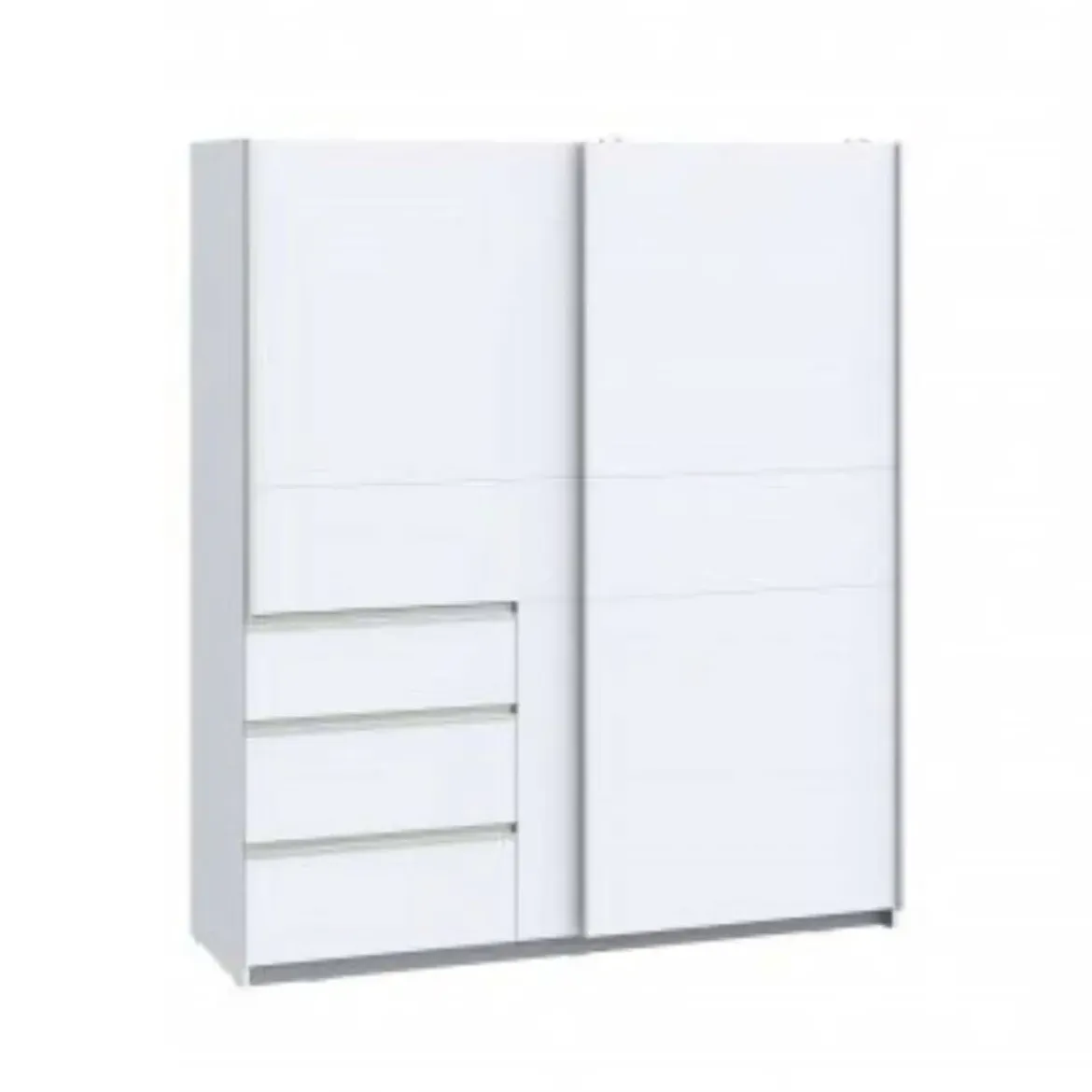 Armario de Dormitorio Blanco 2 Puertas 3 Cajones W2QS823E71-120
