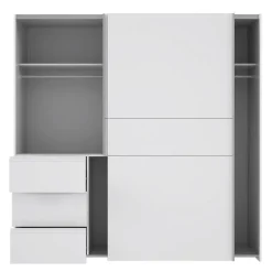 Armario de Dormitorio Blanco 2 Puertas 3 Cajones W2QS823E71-120