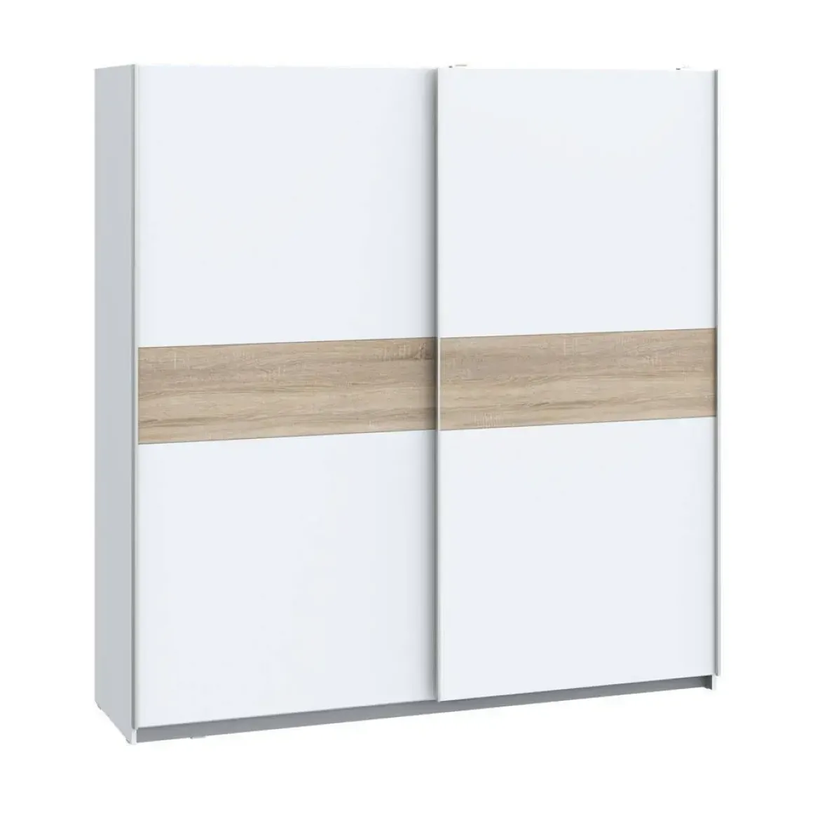 Armario de Dormitorio 200 cm 2 Puertas Correderas Blanco Roble Sonoma WNPS323E1-Q89