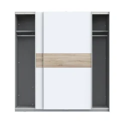 Armario de Dormitorio 200 cm 2 Puertas Correderas Blanco Roble Sonoma WNPS323E1-Q89
