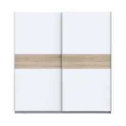 Armario de Dormitorio 200 cm 2 Puertas Correderas Blanco Roble Sonoma WNPS323E1-Q89