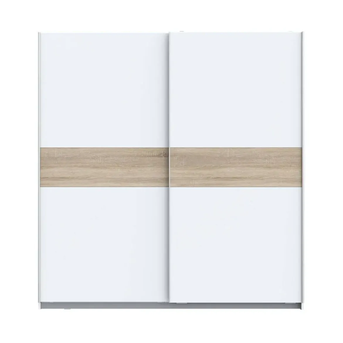 Armario de Dormitorio 200 cm 2 Puertas Correderas Blanco Roble Sonoma WNPS323E1-Q89