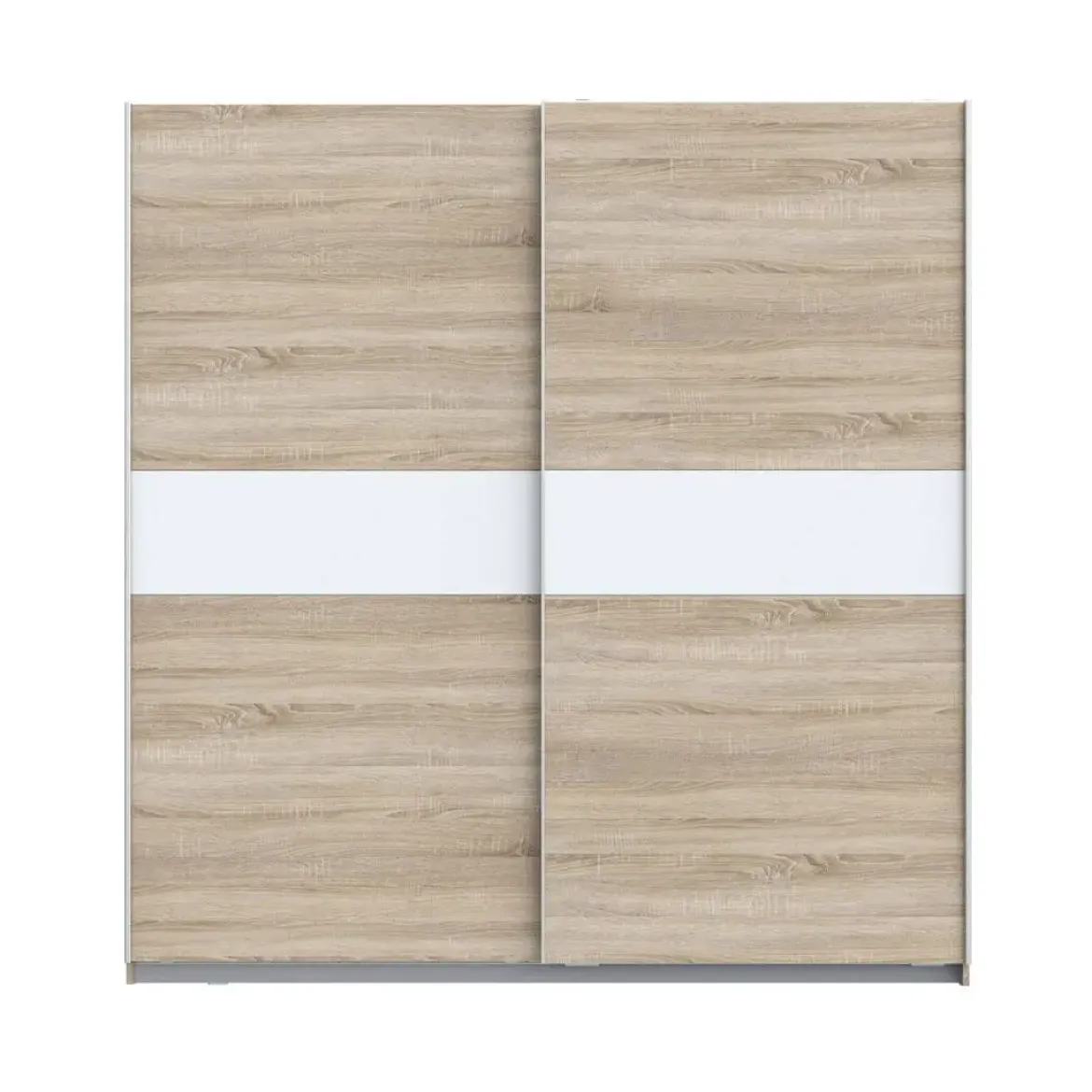 Armario de Dormitorio 200 cm 2 Puertas Correderas Blanco Roble Sonoma WNPS323E1-Q45