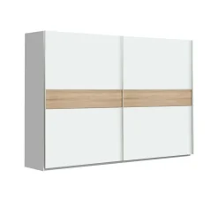 Armario de Dormitorio 269 cm 2 Puertas Correderas Blanco Roble Sonoma WNPS123E1-Q89