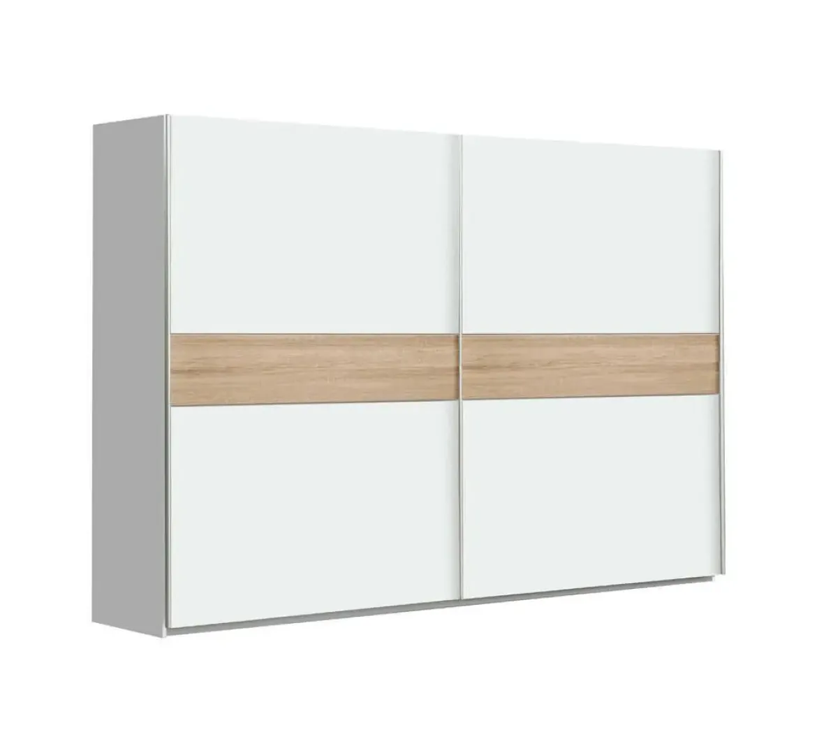 Armario de Dormitorio 269 cm 2 Puertas Correderas Blanco Roble Sonoma WNPS123E1-Q89