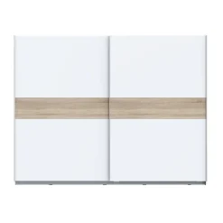 Armario de Dormitorio 269 cm 2 Puertas Correderas Blanco Roble Sonoma WNPS123E1-Q89