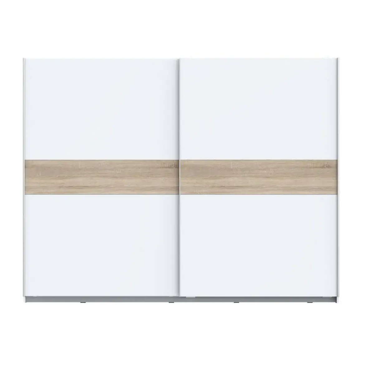 Armario de Dormitorio 269 cm 2 Puertas Correderas Blanco Roble Sonoma WNPS123E1-Q89
